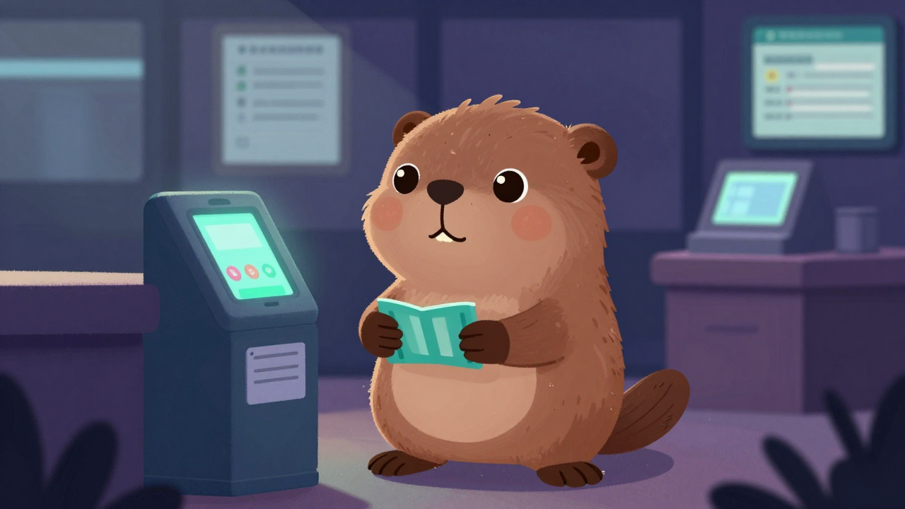 시내버스입금원 직업 종사자가 업무를 수행하는 모습