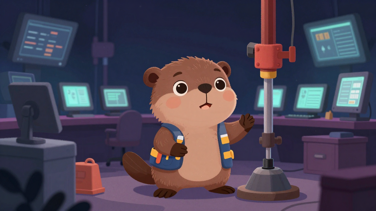 시추작업반장 직업 종사자가 업무를 수행하는 모습