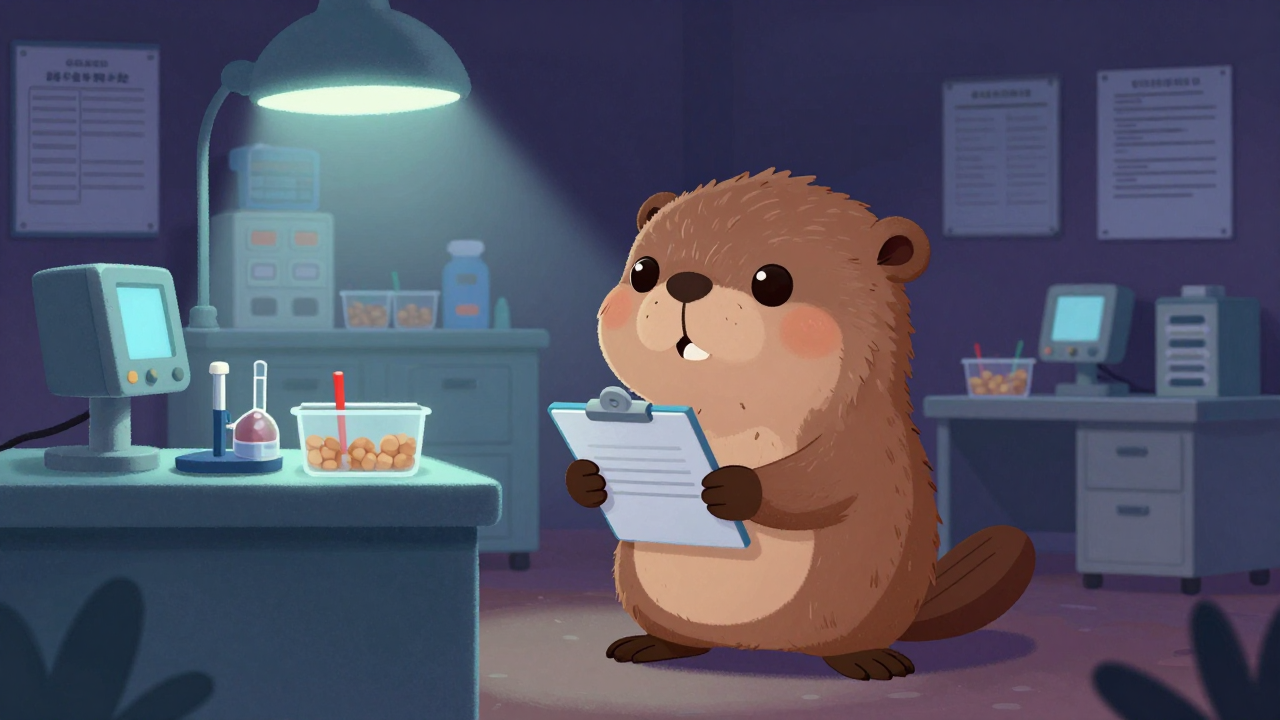 식품가공검사원 직업 종사자가 업무를 수행하는 모습