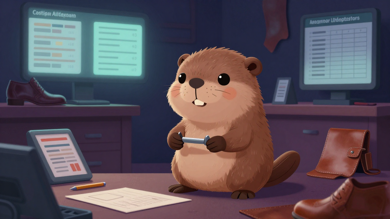 신발원가전문가 직업 종사자가 업무를 수행하는 모습