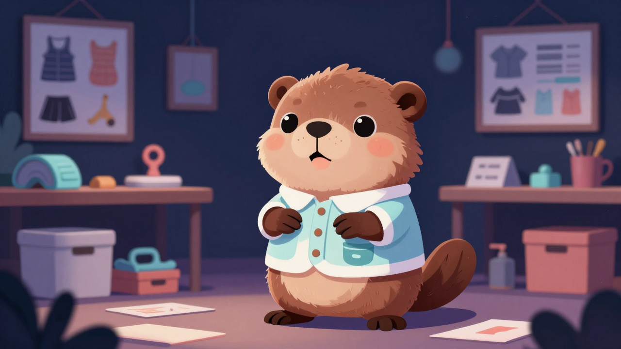 애견옷디자이너 직업 종사자가 업무를 수행하는 모습