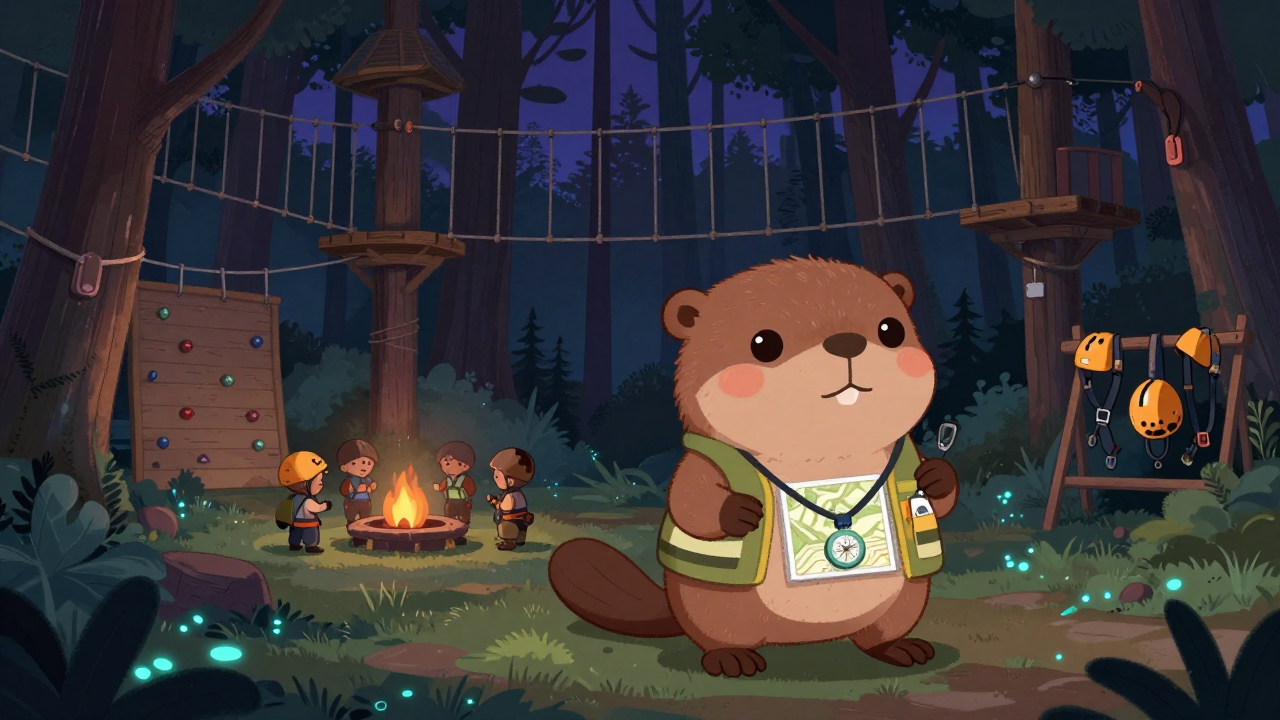 야외활동지도사 직업 종사자가 업무를 수행하는 모습