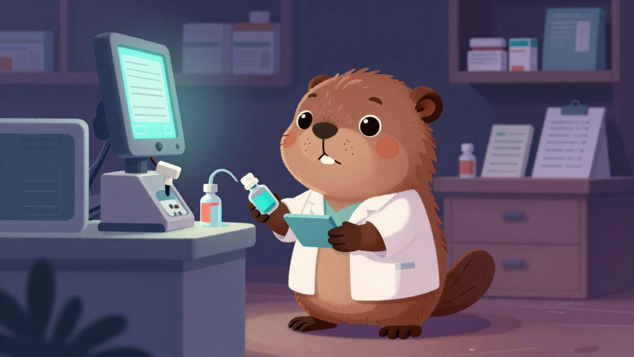 약사 직업 종사자가 업무를 수행하는 모습