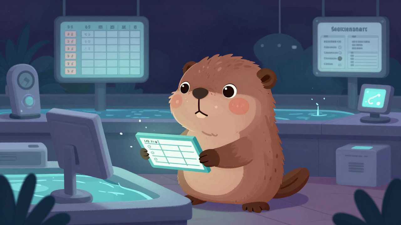 양식장관리원 직업 종사자가 업무를 수행하는 모습