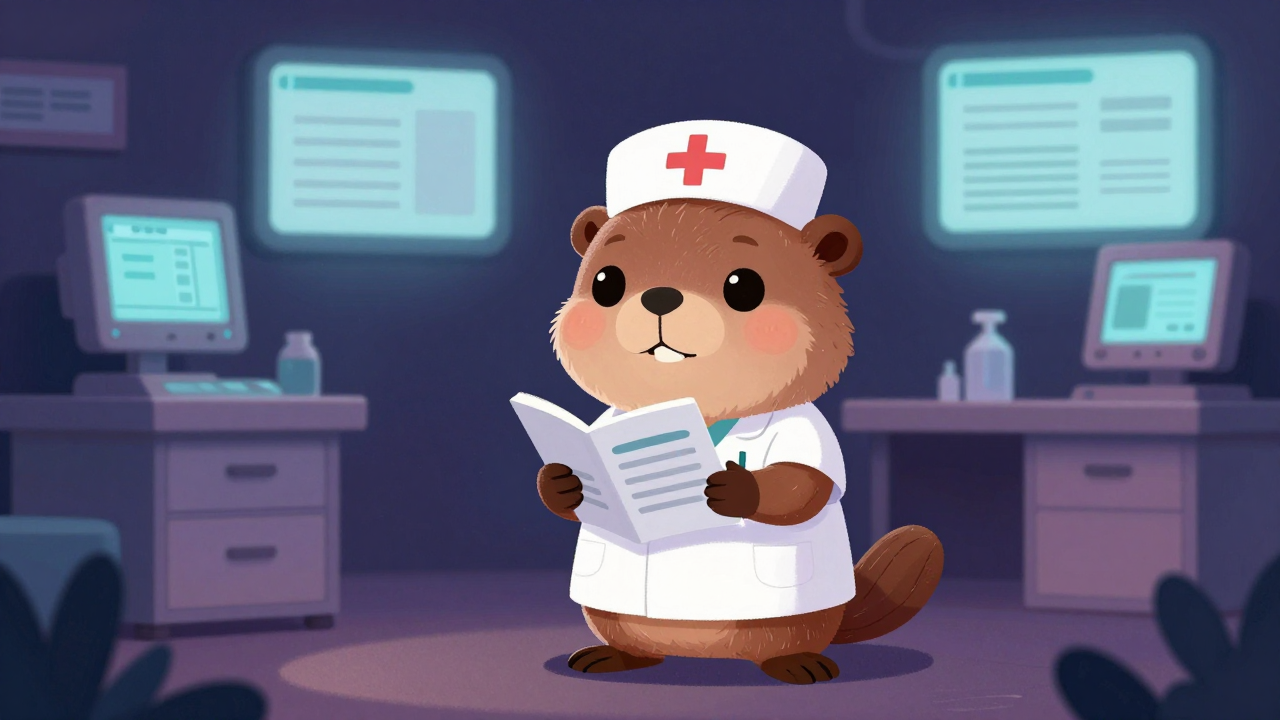 연구간호사 직업 종사자가 업무를 수행하는 모습