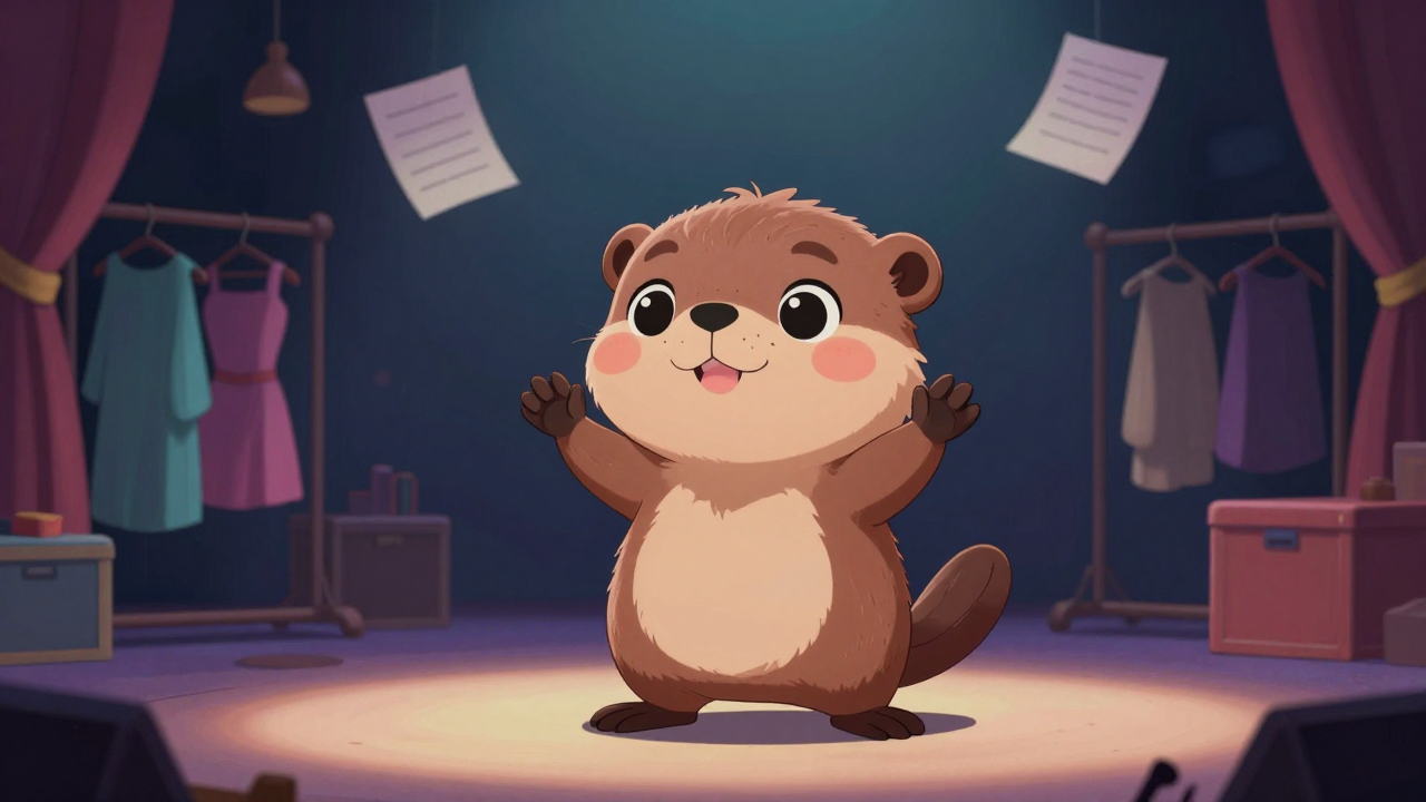 연기자 직업 종사자가 업무를 수행하는 모습