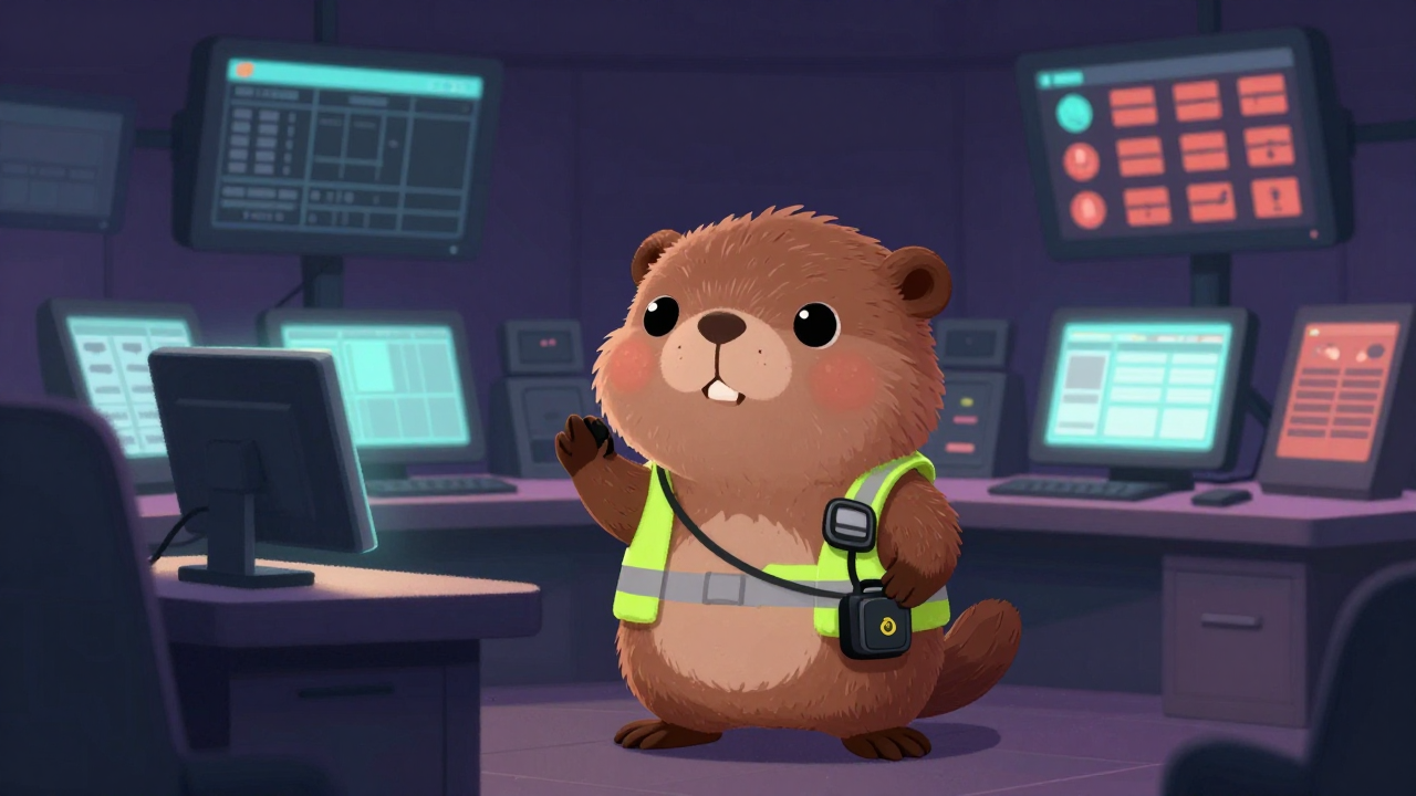 열차수송원 직업 종사자가 업무를 수행하는 모습