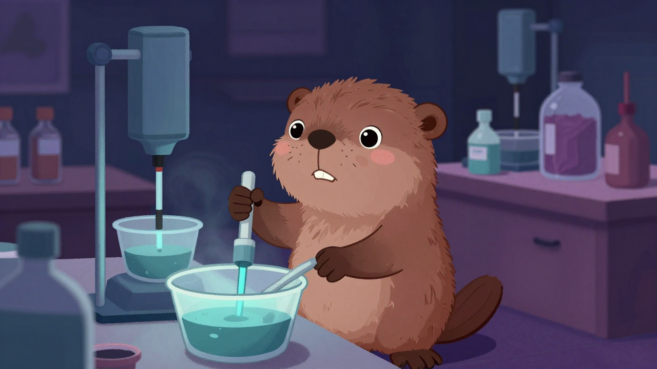 염료조액원 직업 종사자가 업무를 수행하는 모습