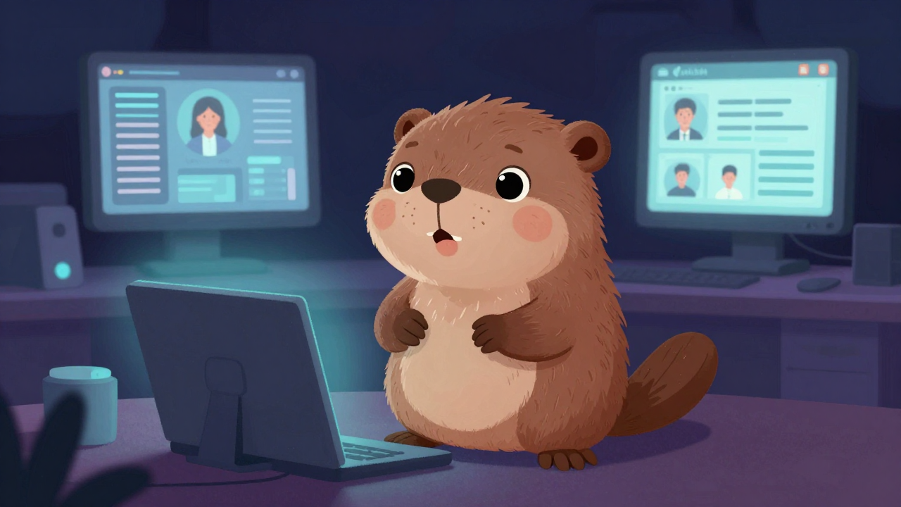 온라인판매원 직업 종사자가 업무를 수행하는 모습