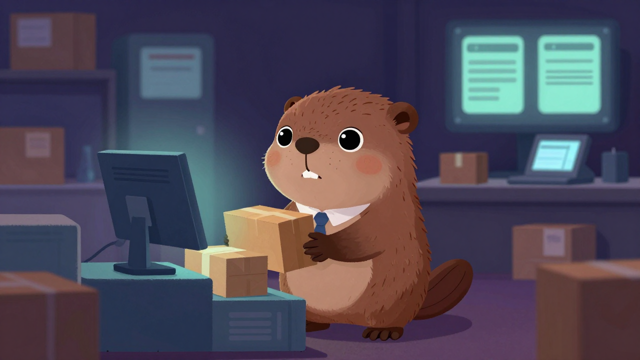 우정실무원 직업 종사자가 업무를 수행하는 모습