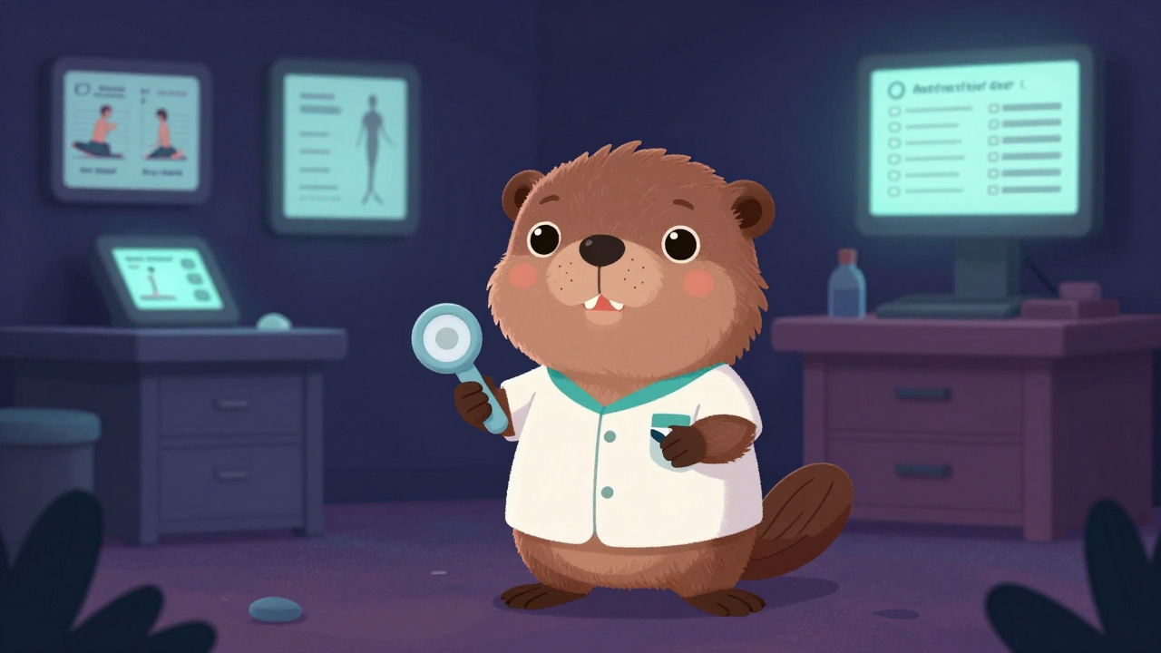 운동처방사 직업 종사자가 업무를 수행하는 모습