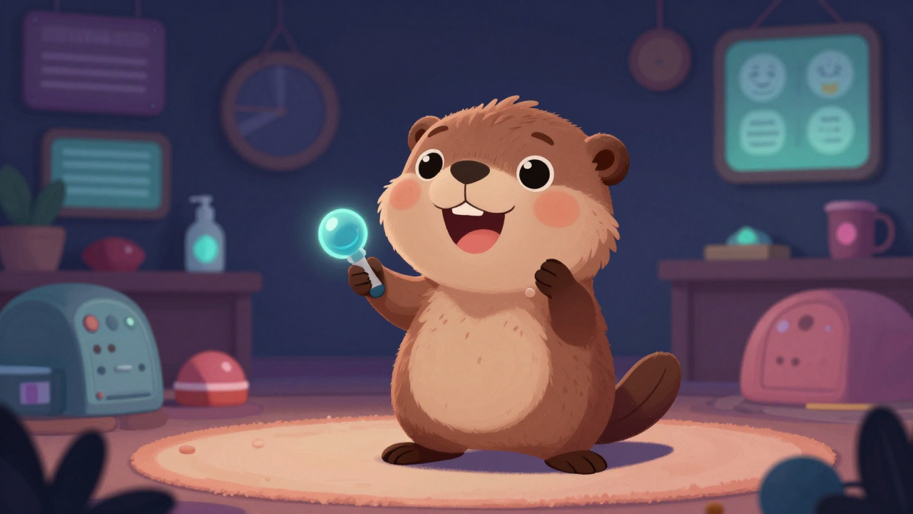 웃음지도사 직업 종사자가 업무를 수행하는 모습