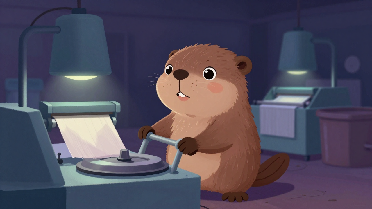 원단탈수원 직업 종사자가 업무를 수행하는 모습