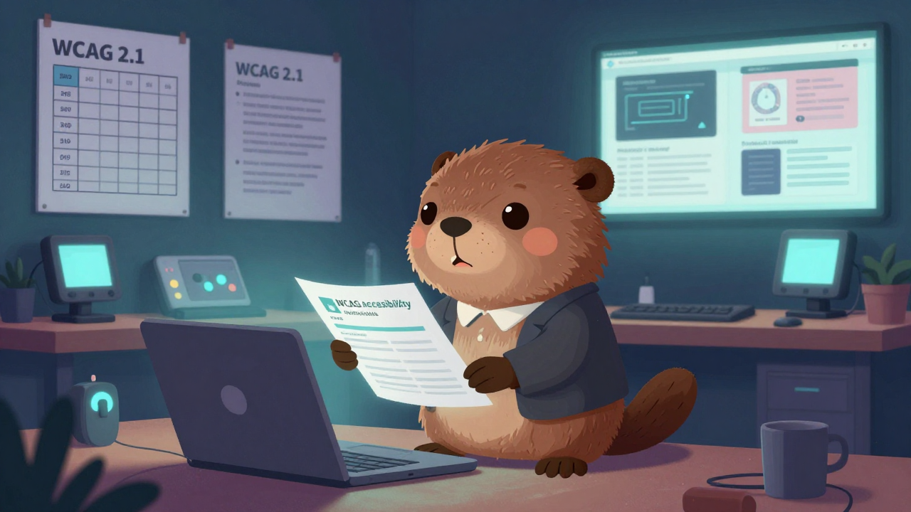 웹접근성컨설턴트 직업 종사자가 업무를 수행하는 모습