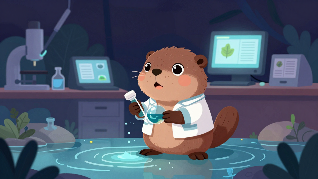 유역수생태연구원 직업 종사자가 업무를 수행하는 모습