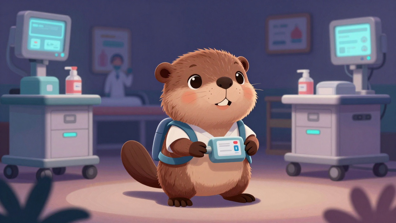 의무원 직업 종사자가 업무를 수행하는 모습