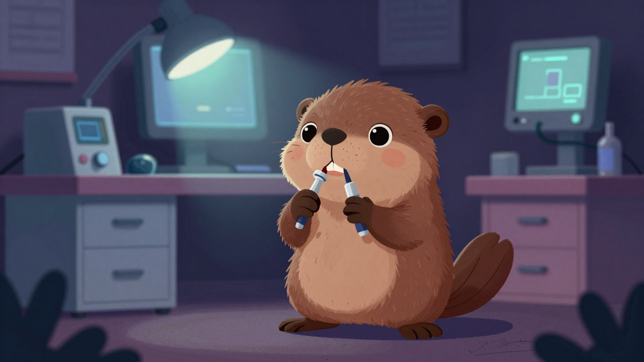 이비인후과의사 직업 종사자가 업무를 수행하는 모습