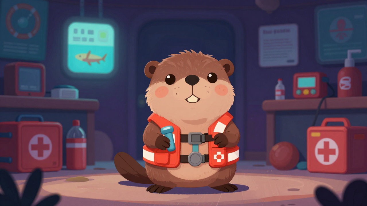 인명구조원 직업 종사자가 업무를 수행하는 모습