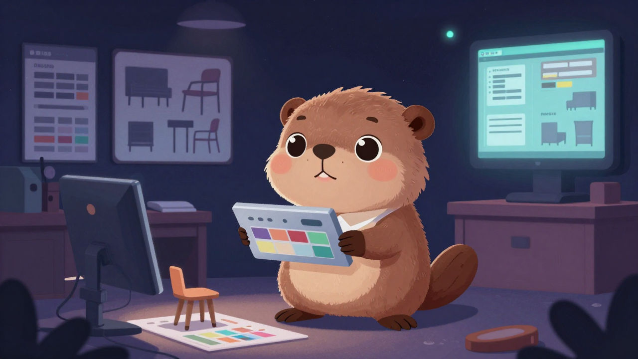 인테리어코디네이터 직업 종사자가 업무를 수행하는 모습