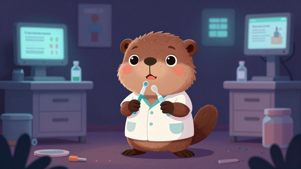 임상영양사 직업 종사자가 업무를 수행하는 모습