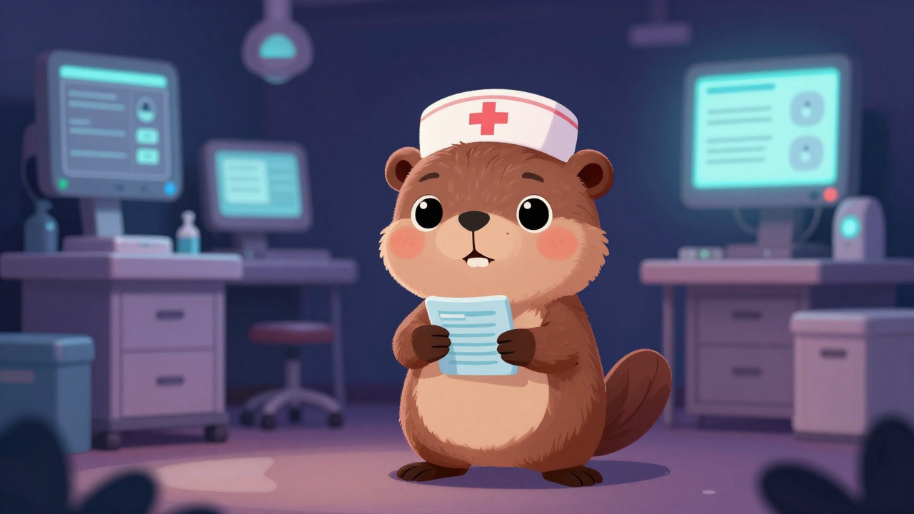 임상전문간호사 직업 종사자가 업무를 수행하는 모습