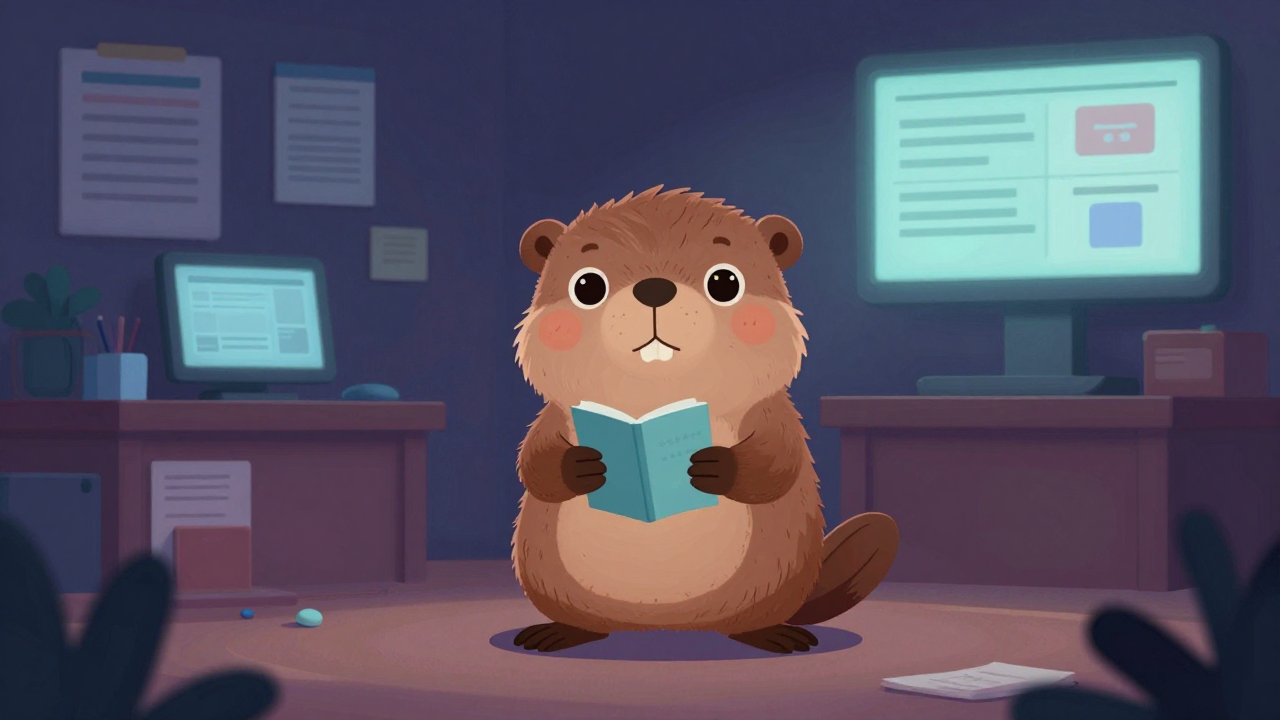 장학관 직업 종사자가 업무를 수행하는 모습