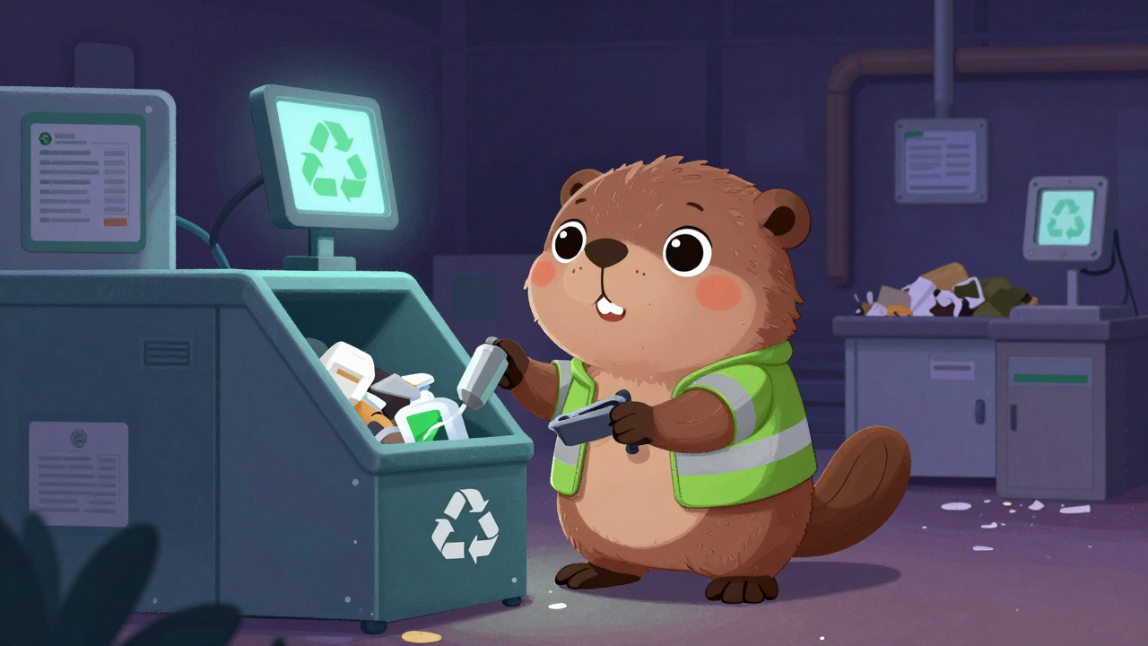 재활용 처리 및 소각로 조작원