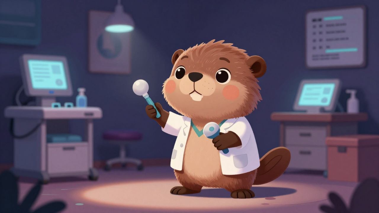 재활의학과전문의사 직업 종사자가 업무를 수행하는 모습