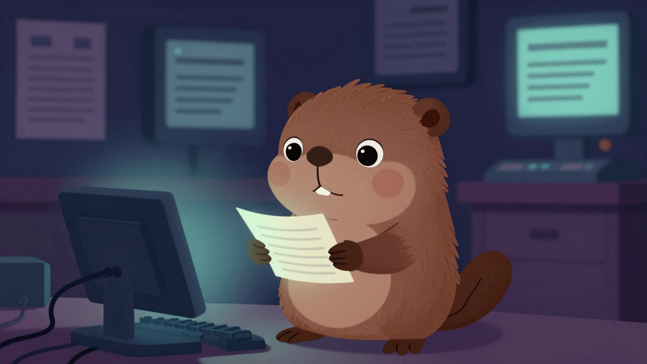 전보송수신원 직업 종사자가 업무를 수행하는 모습