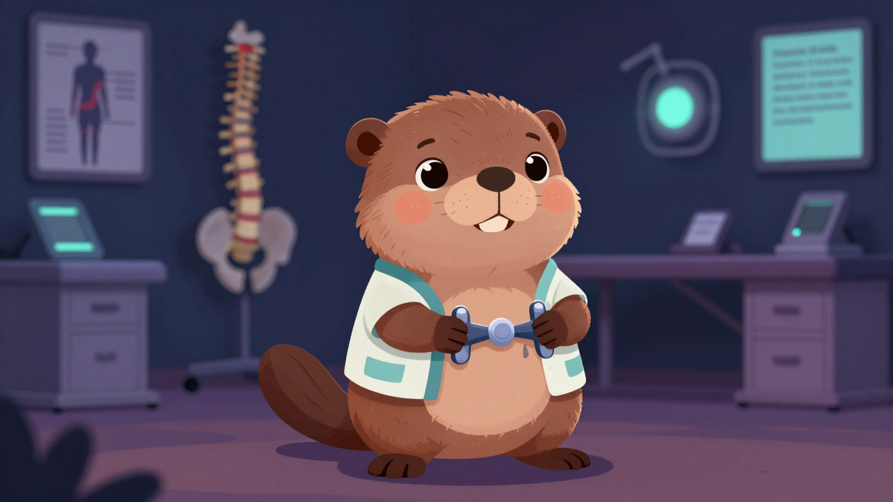 접골사 직업 종사자가 업무를 수행하는 모습