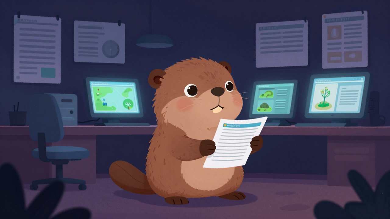 조경감리원 직업 종사자가 업무를 수행하는 모습