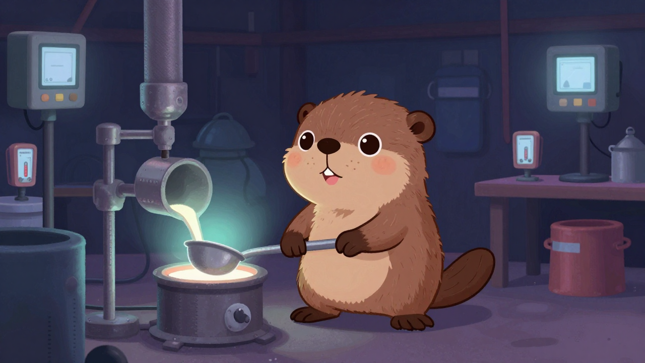 주물주조원 직업 종사자가 업무를 수행하는 모습