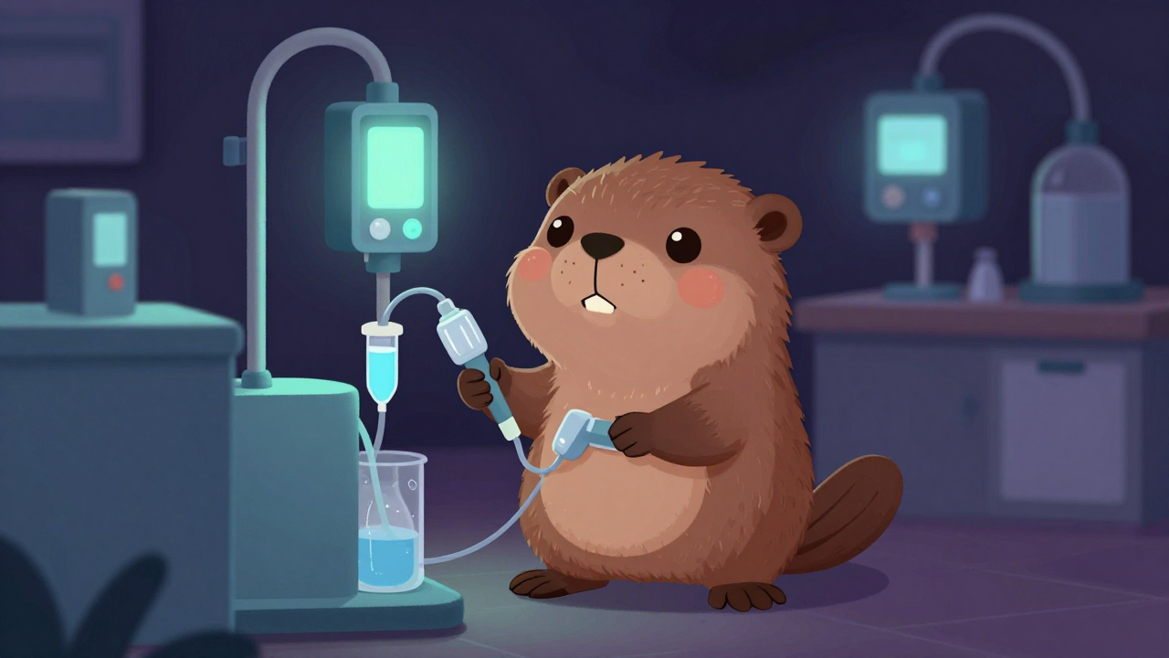 주정침지원 직업 종사자가 업무를 수행하는 모습