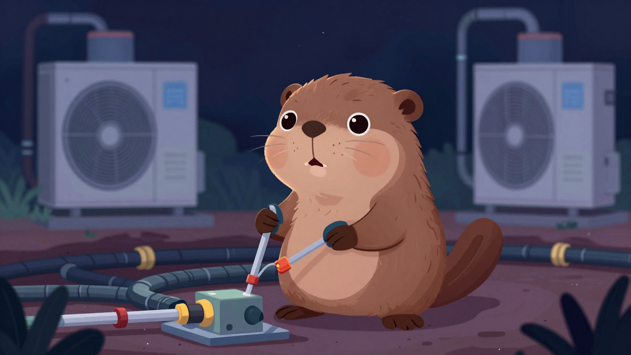 지열시스템연결원 직업 종사자가 업무를 수행하는 모습