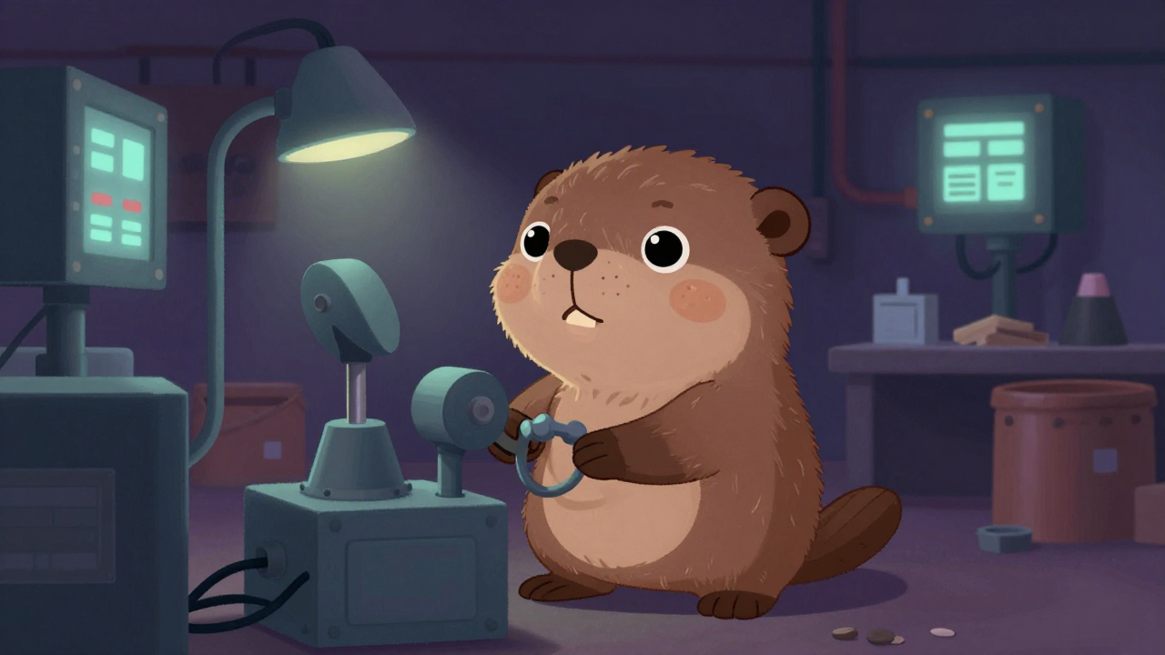 철도차량몰딩원 직업 종사자가 업무를 수행하는 모습