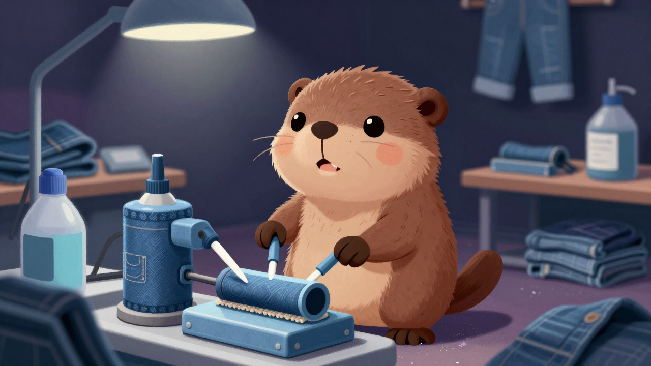 청바지탈색가공원