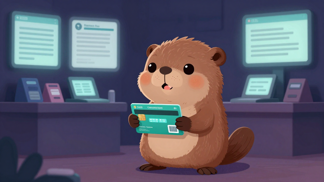 카드관리상담원 직업 종사자가 업무를 수행하는 모습