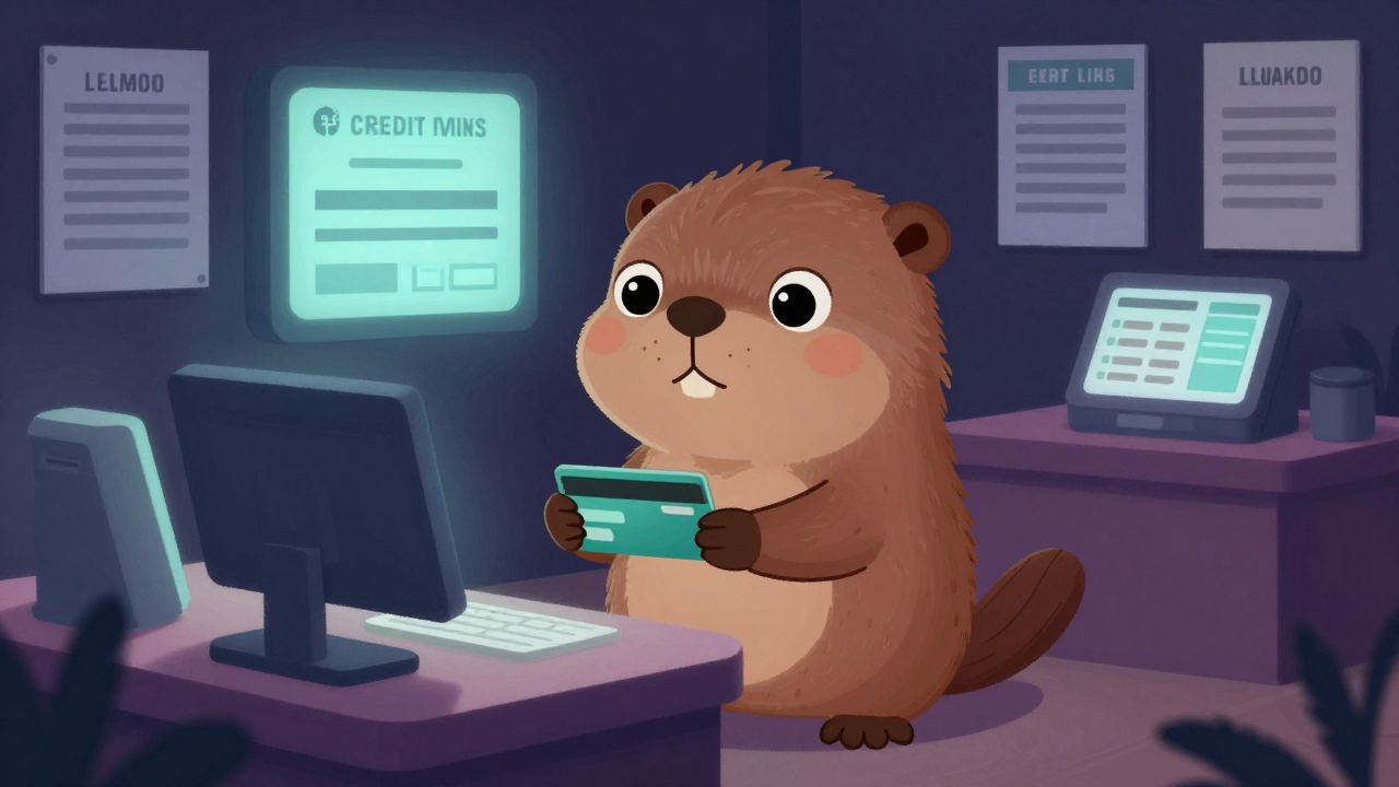 카드론사무원 직업 종사자가 업무를 수행하는 모습