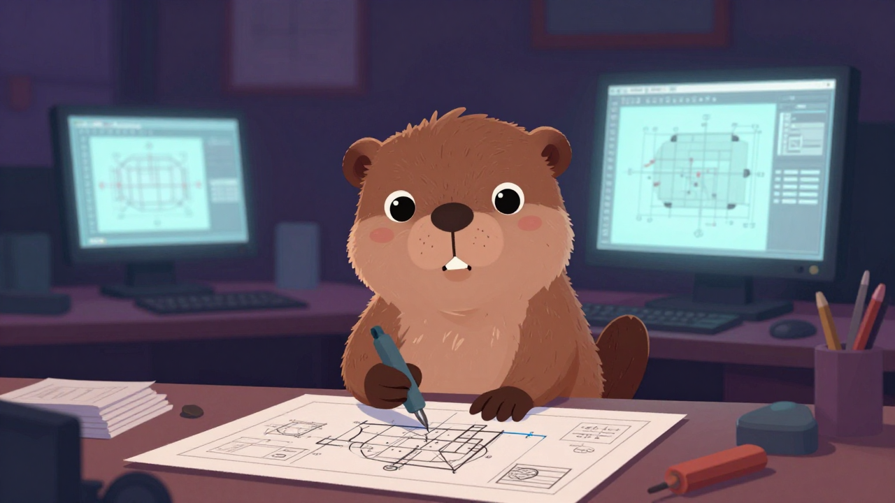 캐드원 직업 종사자가 업무를 수행하는 모습