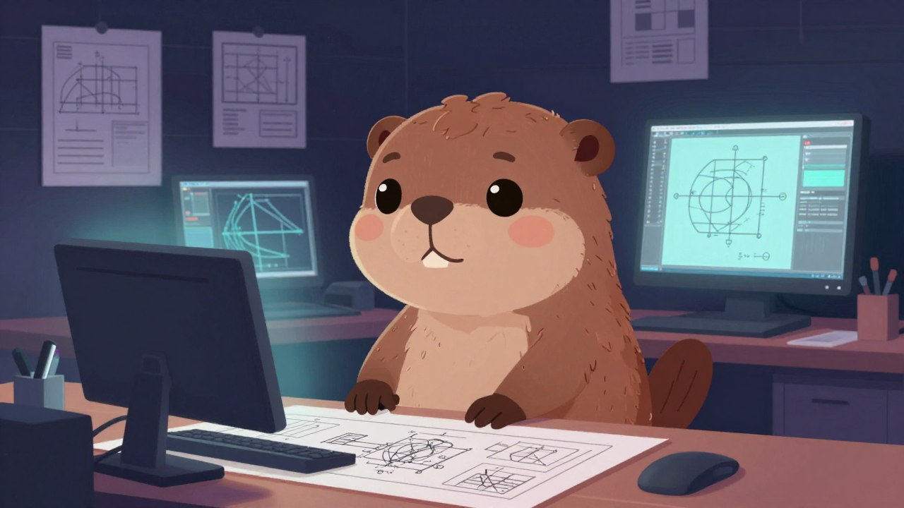 캐드원(일반) 직업 종사자가 업무를 수행하는 모습