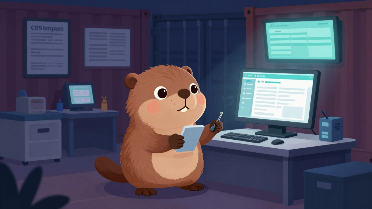 컨테이너화물집하장수입사무원