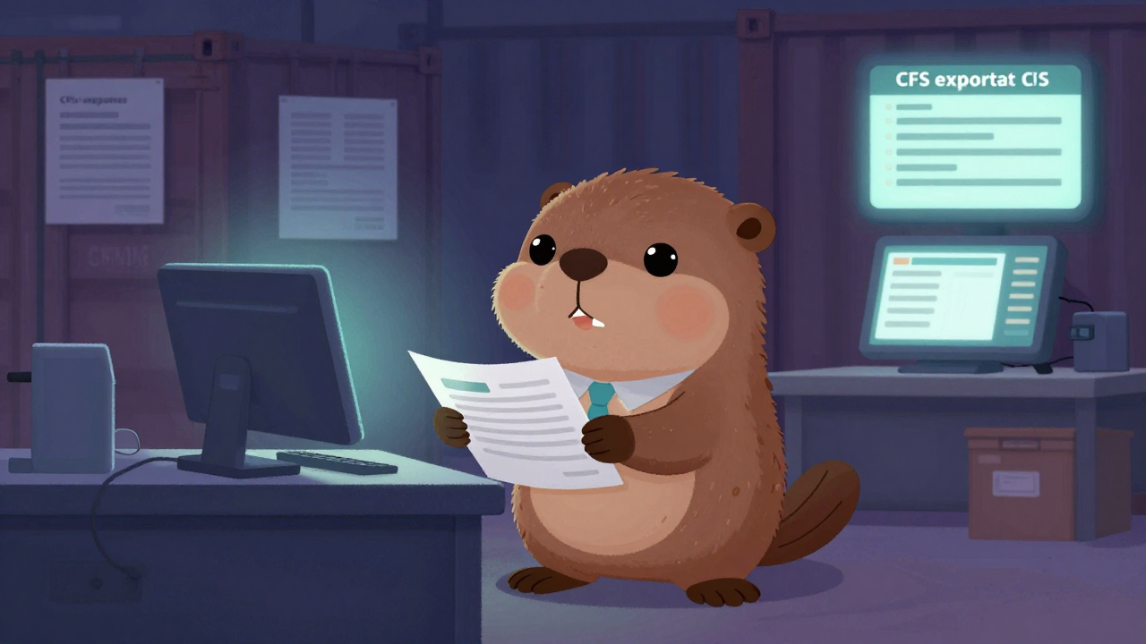 컨테이너화물집하장수출사무원