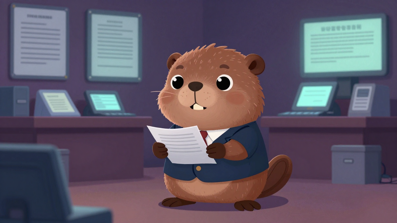 특허사무원 직업 종사자가 업무를 수행하는 모습