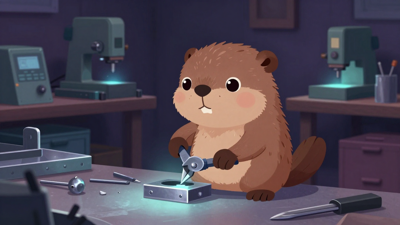 판금원 직업 종사자가 업무를 수행하는 모습