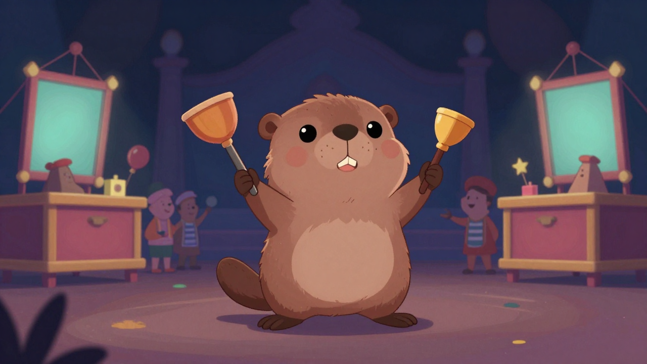 퍼레이드연기자 직업 종사자가 업무를 수행하는 모습