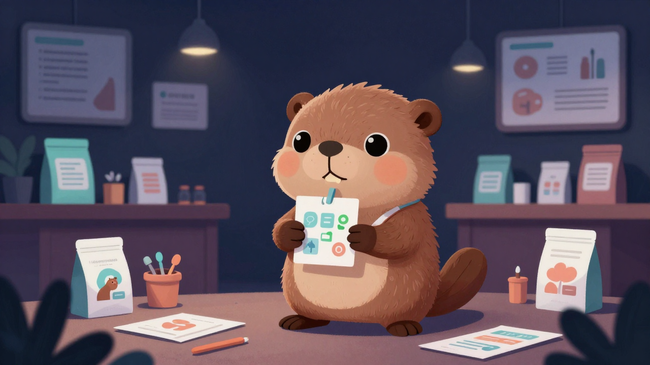 포장디자이너 직업 종사자가 업무를 수행하는 모습