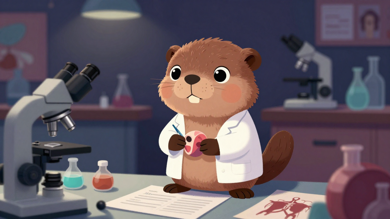 해부학연구원 직업 종사자가 업무를 수행하는 모습