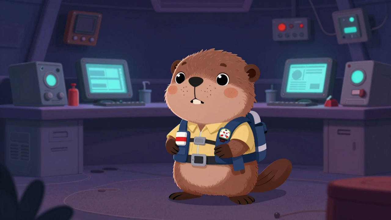 해양경찰관 직업 종사자가 업무를 수행하는 모습