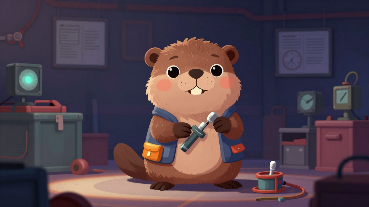 헬리콥터정비원 직업 종사자가 업무를 수행하는 모습